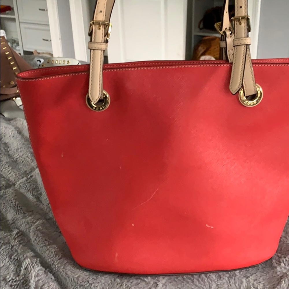Red Michael Kors tote